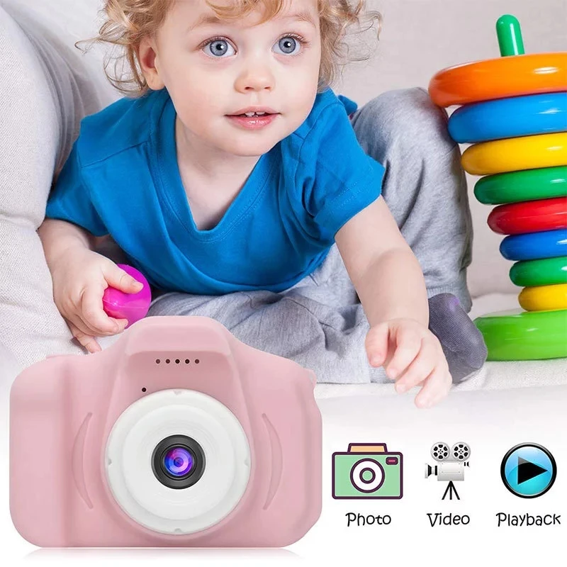 Kids Camera800W Cute Children&#39;s Camera With 16GB TF Card Waterproof 1080P HD - £12.31 GBP+