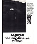 1972 STP Oil Treatment The Racer&#39;s Edge Vintage Print Ad Long Desert Wal... - $10.97