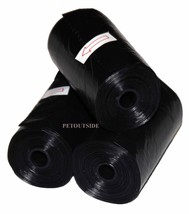 1020 Dog Pet Waste Poop Bags Black Refill Rolls Plastic Core With Free Dispenser - £20.44 GBP
