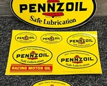 PENNZOIL DECALS - Lot of 7 Vintage Style Vinyl Stickers 100% Pure Pennsy... - £12.93 GBP