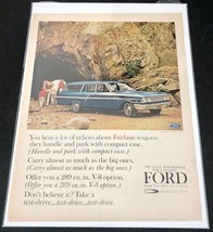 1964 FORD Fairlane Ranch Station Wagon Vintage Print Ad Art Poster - £4.41 GBP