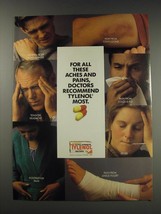 1991 Tylenol Extra-Strength Gelcaps Ad - For all these aches and pains - £14.72 GBP
