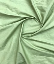 Pure Cotton Sage Green Fabric Plain Solid Fabric, Dress, Gown, Abaya Fabric NF14 - $7.49+