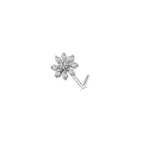 Glod Nose Stud Septum Piercing Nose Ring for Women Stainless Steel Cryst... - £9.05 GBP