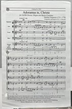Adoramus te, Christie by Mozart &amp; Gasparini SATB Chorus w Organ Sheet Music - £2.32 GBP