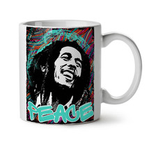 Cannabis Peace 420  Rasta NEW White Tea Coffee Mug 11 oz | Wellcoda - £18.12 GBP