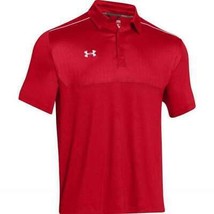 Under Armour Mens Ultimate Polo Golf Shirt Top 1247506 (Red/White, S) - $58.15
