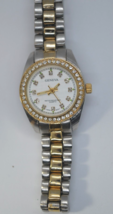 Geneva Rhinestone womens watch, New battery, Nice &#39;&#39;GUARANTEED&#39;&#39; - £15.73 GBP