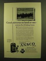 1923 Ansco No.3 Folding Ansco Camera Ad - Land or Sea - £14.27 GBP