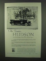 An item in the Collectibles category: 1929 Hudson Greater Hudson Car Ad - New Body Types