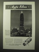 1935 Agfa Film Ad - Empire State Building, New York - £14.55 GBP