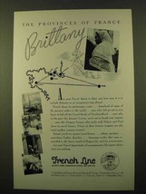 1936 French Line Cruise Ad - Provinces France Brittany - £14.53 GBP