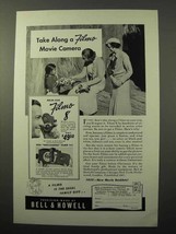1939 Bell &amp; Howell Filmo Movie Cameras Ad - Take Along - $18.49