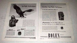 1945 Bolex H-16 and L-8 Movie Cameras Ad - Top-Flight - £14.81 GBP