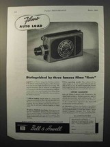 1945 Bell &amp; Howell Filmo Auto Load Movie Camera Ad - Firsts - £14.50 GBP