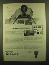 1945 Fairchild Aerial Cameras Ad - Secret Agent No. 1 - £14.81 GBP