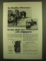 1946 Argus Argoflex Camera Ad - Headless Horseman - $18.49