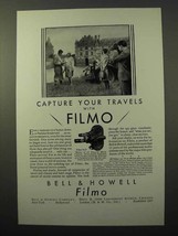 1930 Bell & Howell Filmo 70-D Movie Camera Ad - Capture - £14.44 GBP