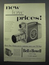 1953 Bell &amp; Howell 200 Movie Camera Ad - Low Prices - £14.60 GBP