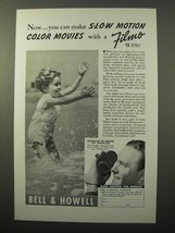 1938 Bell &amp; Howell Filmo Movie Cameras Ad - Slow Motion - £14.78 GBP