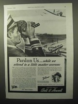 1943 Bell & Howell Movie Equipment Ad - Pardon Us - $18.49