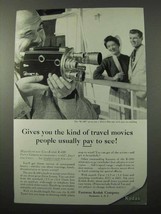 1956 Kodak Cine-Kodak K-100 Camera Ad - Pay to See - $18.49