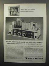 1957 Bell &amp; Howell Filmosound 302-E Movie Projector Ad - £14.50 GBP
