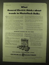 1944 General Electric Mazda Photoflash Lamps Ad - Trends - $18.49
