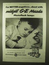 1944 General Electric Mazda Photoflash Lamps Ad - Shoot with Midget - $18.49