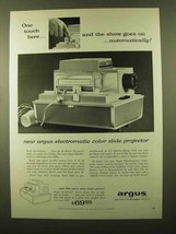 1958 Argus Electromatic Color Slide Projector Ad - £14.78 GBP