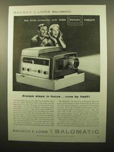 1958 Bausch & Lomb Balomatic 500 Slide Projector Ad - $18.49