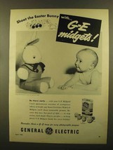 1950 General Photoflash Lamps Ad - Easter Bunny - $18.49