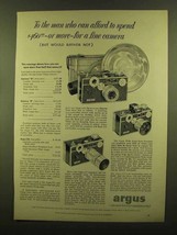 1953 Argus C3 Camera Ad - Man Who Can Afford To Spend - $18.49