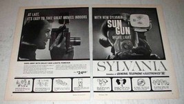 1960 Sylvania Sun Gun Movie Light Ad - At Last - $18.49