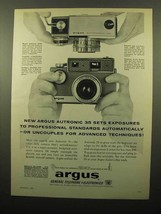 1961 Argus Autronic 35 Camera Ad - Sets Exposures - $18.49