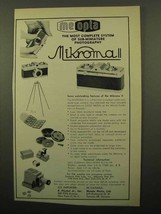 1961 Meopta Mikroma II Camera Ad - Sub-Miniature - £14.60 GBP
