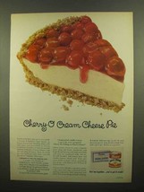 1965 Borden's Ad - Cherry-O Cream Cheese Pie - £14.53 GBP