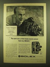 1956 Bolex 8mm Camera Ad - Gary Cooper - $18.49