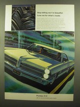 1965 Pontiac 2+2 Car Ad - Stop Telling Me I'm Beautiful - $18.49