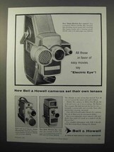 1957 Bell & Howell Movie Camera Ad - 240-EE 200-EE 290 - $18.49