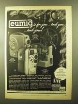 1957 Eumig C3 and Electric Movie Camera Ad - $18.49