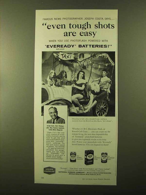 1957 Eveready Batteries Ad - Broadway Show Li'l Abner - $18.49