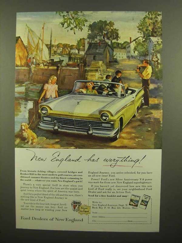 1957 Ford Motor Company Ad - New England Has - £14.52 GBP