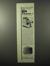 1957 Leitz Prado SM Projector Ad - Slides in Focus - $18.49