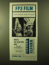 1957 Ilford FP3 Film Ad - For Faces and Places - $18.49