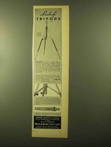 1957 Linhof Deluxe Studio Tripod Ad - $18.49