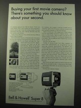 1966 Bell & Howell Super 8 Movie Camera Ad - Buying? - $18.49