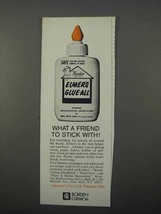 1966 Borden's Elmer's Glue-All Ad, Friend To Stick With - $18.49