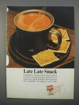 1966 Campbell&#39;s Tomato Soup Ad - Late Late Snack - $18.49