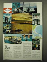1966 Grace Line Cruise Ad - With Grace - $18.49